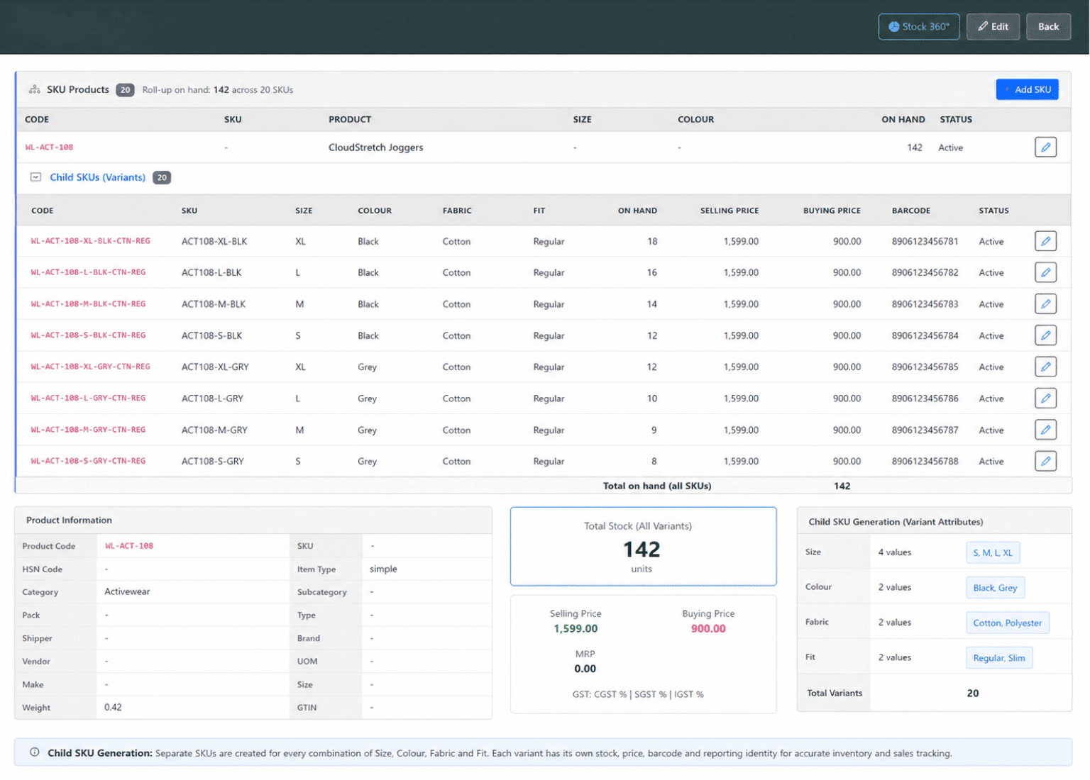 Garment ecommerce catalogue and order sync ERP
